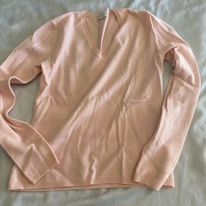 TSE V Neck Light Peach 100% Cashmere Sweater